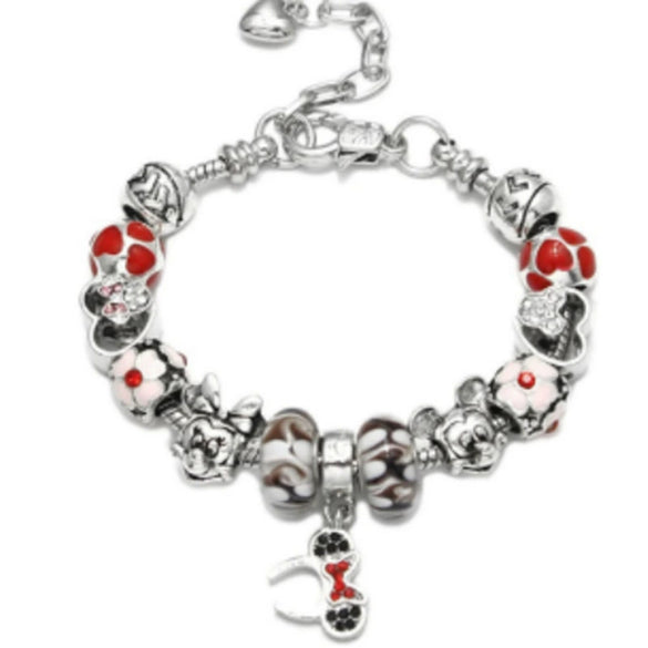 Wholesale Alloy Electroplated Cartoon Character Beaded Charm Bracelet For Unisex