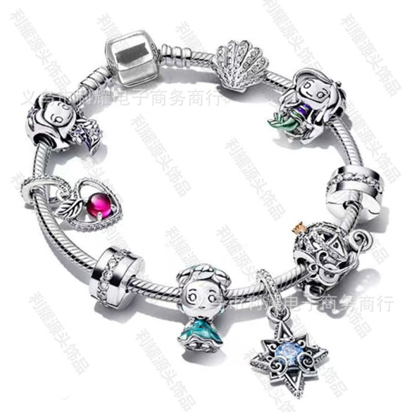 Wholesale Alloy Electroplated Cartoon Character Beaded Charm Bracelet For Unisex