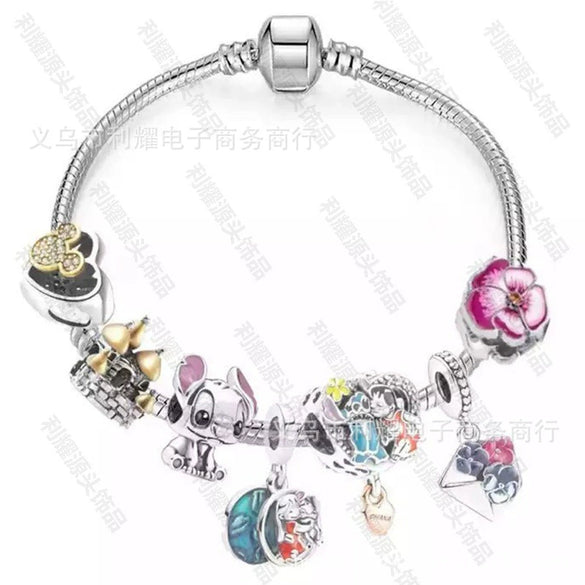 Wholesale Alloy Electroplated Cartoon Character Beaded Charm Bracelet For Unisex
