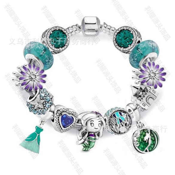 Wholesale Alloy Electroplated Cartoon Character Beaded Charm Bracelet For Unisex