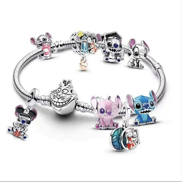 Wholesale Alloy Electroplated Cartoon Character Beaded Charm Bracelet For Unisex