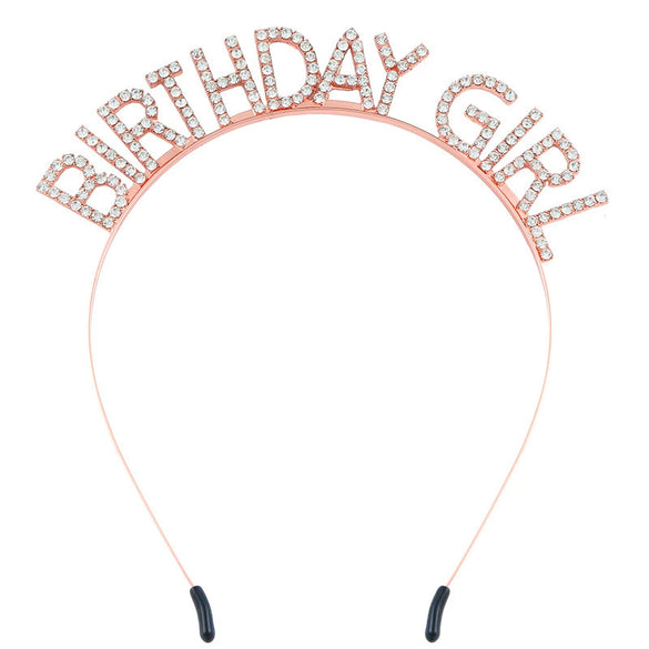 Wholesale Alloy Electroplated Fashion Rhinestone Letters Headband Headwear For Female