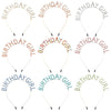 Wholesale Alloy Electroplated Fashion Rhinestone Letters Headband Headwear For Female