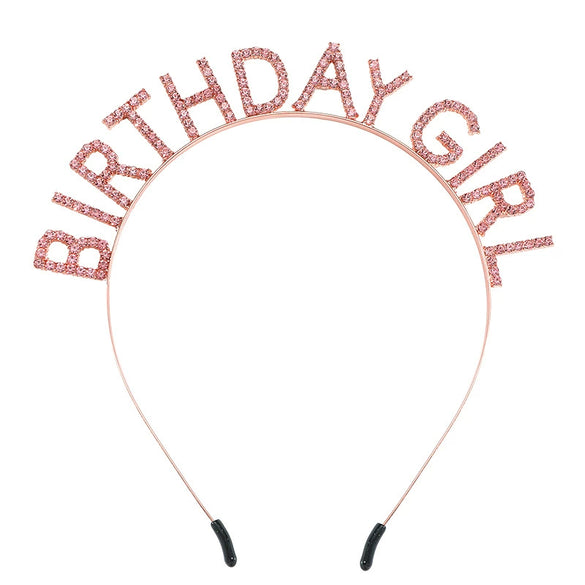 Wholesale Alloy Electroplated Fashion Rhinestone Letters Headband Headwear For Female