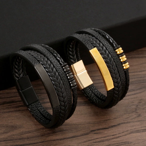 Wholesale Alloy Electroplated Geometric Bracelets For Men