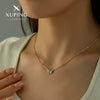 Wholesale Alloy Electroplated Geometric Butterfly Sweet Style Necklace With Box Chain