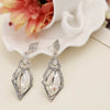 Wholesale Alloy Electroplated Geometric Crystal Diamond Earrings