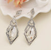 Wholesale Alloy Electroplated Geometric Crystal Diamond Earrings