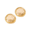Wholesale Alloy Electroplated Geometric Irregular Pleated Disc Retro Style Earrings For Women