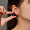 Wholesale Alloy Electroplated Geometric Micropaved Zircon Elegant Earrings