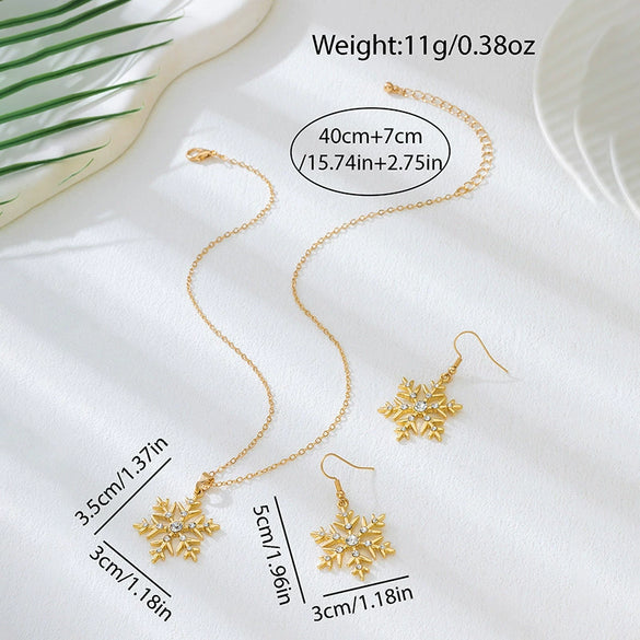 Wholesale Alloy Electroplated Geometric Pattern Sweet And Cool Style Jewelry Set For Women Including Earrings And Pendant Necklace