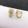 Wholesale Alloy Electroplated Geometric Style Earrings Inlaid With Zircon For Women