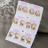 Wholesale Alloy Electroplated Geometric Style Zircon Earrings For Women