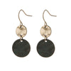 Wholesale Alloy Electroplated Geometric Women's Coin Ring Stitching Retro Earrings