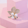 Wholesale Alloy Electroplated Ginkgo Leaf Brooch For Women Light Luxury Natural Style