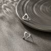 Wholesale Alloy Electroplated Heart Bow Micropaved Zircon Women's Earrings
