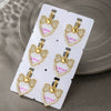 Wholesale Alloy Electroplated Heart Shape Inlaid Zircon Bow Love Pendant Necklace For Women