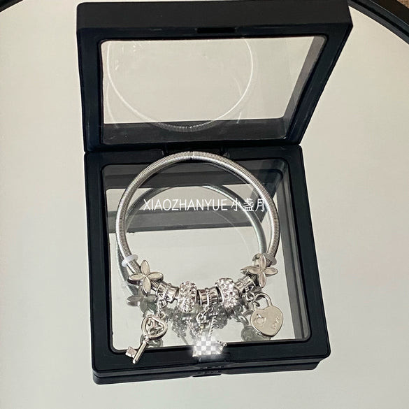 Wholesale Alloy Electroplated Heart Shape Pendant Bracelet For Women