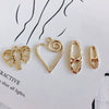 Wholesale Alloy Electroplated Jewelry Accessories Abstract Elephant Sunflower Heart Shaped Pendant Earrings