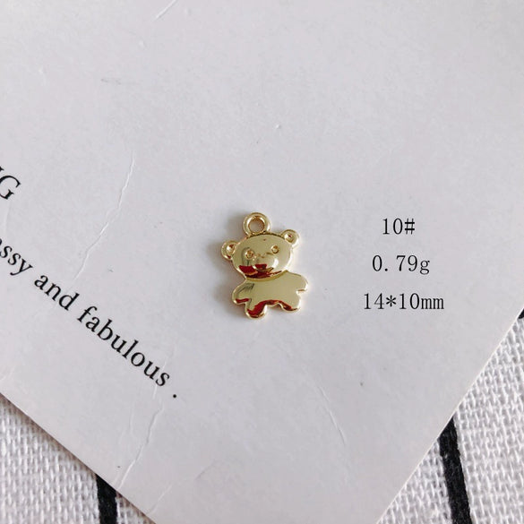 Wholesale Alloy Electroplated Jewelry Retro Literary Cut Out Bear Robot Pendant