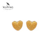 Wholesale Alloy Electroplated 24K Gold Frosted Heart Shape Women's Earrings Simple Style