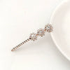 Wholesale Alloy Electroplated Minimalist Flower Edge Metal Hairpin For Women With Rhinestones Hair Accessories