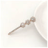 Wholesale Alloy Electroplated Minimalist Flower Edge Metal Hairpin For Women With Rhinestones Hair Accessories