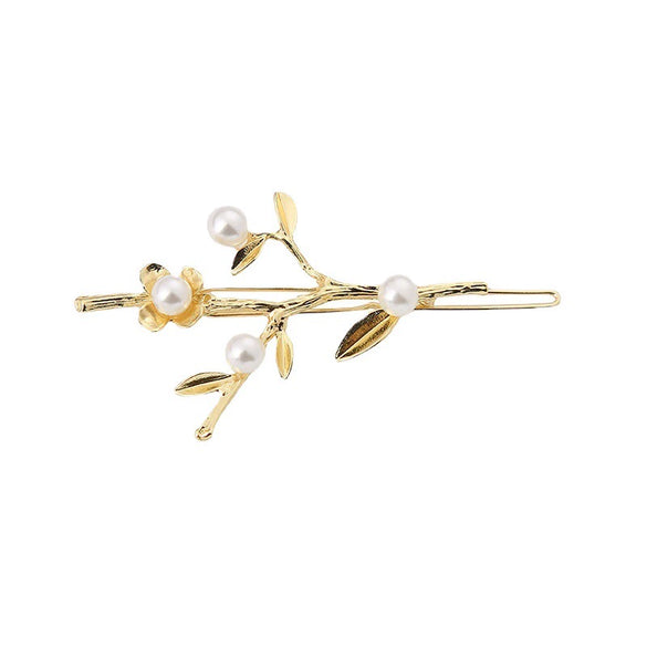 Wholesale Alloy Electroplated Mori Style Plant Flowers Tassel Hair Clip For Women