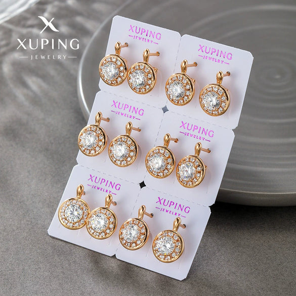 Wholesale Alloy Electroplated Retro Geometric Style Women's Earrings