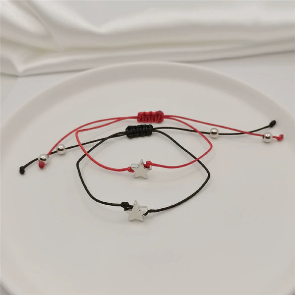 Wholesale Alloy Electroplated Simple Five Pointed Star Couple Bracelet Jewelry