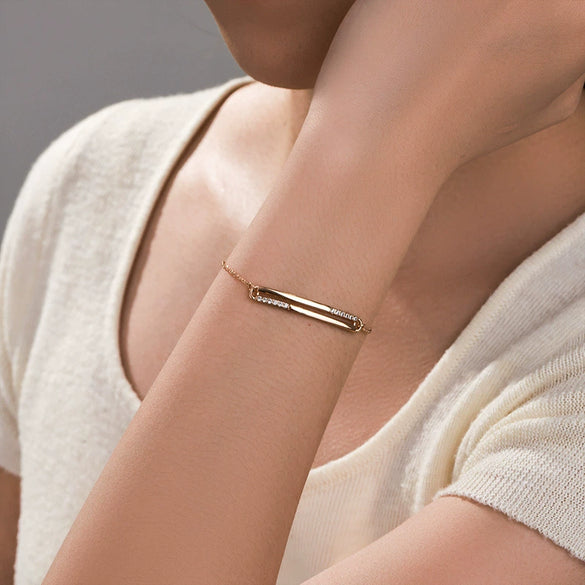 Wholesale Alloy Electroplated Simple Geometric Square Women's Bracelet