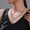 Wholesale Alloy Electroplated Simple O Word Chain Necklace For Unisex