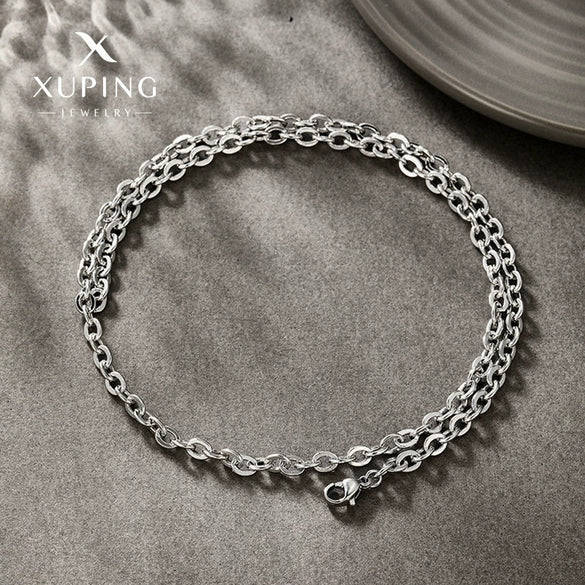 Wholesale Alloy Electroplated Simple O Word Chain Necklace For Unisex
