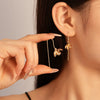 Wholesale Alloy Electroplated Simple Plant Flower And Leaf Pattern Pin Earrings For Women