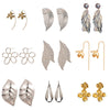 Wholesale Alloy Electroplated Simple Plant Flower And Leaf Pattern Pin Earrings For Women