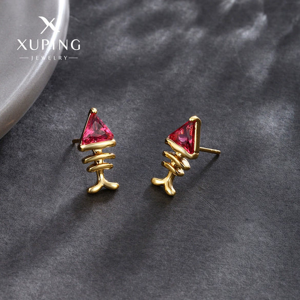 Wholesale Alloy Electroplated Single Zircon Women's Fashion Simple Highend Exquisite Jewelry Earrings