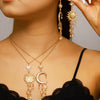 Wholesale Alloy Electroplated Sun Moon Star Cloud Universe Pattern Necklace And Earring Set For Women