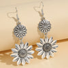Wholesale Alloy Electroplated Sunflower Women's Earrings