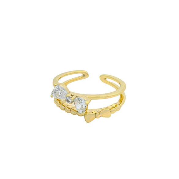 Wholesale Alloy Electroplated Sweet Style Bowknot Open Ring For Women
