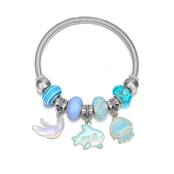 Wholesale Alloy Electroplated Wave Pattern Cartoon Bracelet For Women