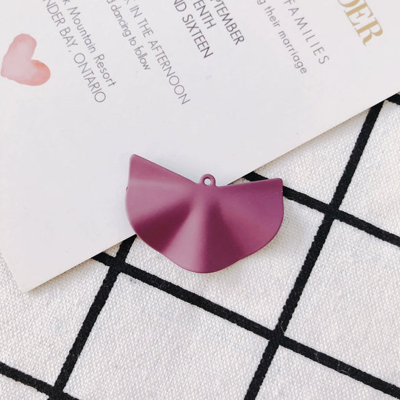 Wholesale Alloy Electroplating Geometric Fan Jewelry Accessories Earrings Pendant
