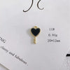 Wholesale Alloy Electroplating Jewelry Accessories Star Love Lock Hollow Inlay Small Pendant
