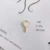 Wholesale Alloy Electroplating Jewelry Accessories Star Love Lock Hollow Inlay Small Pendant