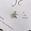 Wholesale Alloy Electroplating Jewelry Accessories Star Love Lock Hollow Inlay Small Pendant