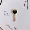 Wholesale Alloy Electroplating Key Love Lock Inlaid Pearl Hollow Small Pendant Accessories