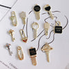 Wholesale Alloy Electroplating Key Love Lock Inlaid Pearl Hollow Small Pendant Accessories