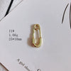 Wholesale Alloy Electroplating Key Love Lock Inlaid Pearl Hollow Small Pendant Accessories
