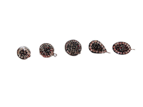 Wholesale Alloy Electroplating Round Micro Diamond Jewelry Accessories Earrings Pendant