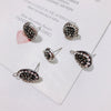 Wholesale Alloy Electroplating Round Micro Diamond Jewelry Accessories Earrings Pendant