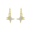 Wholesale Alloy Elegant Double Star Micropaved Zircon Earrings